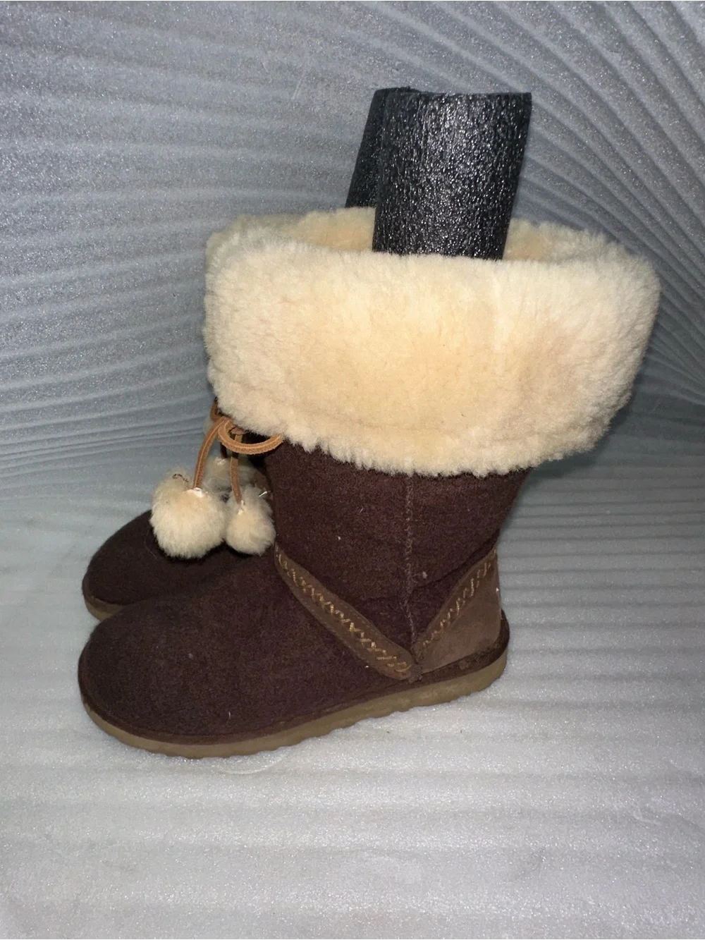 UGG Chestnut Suede Short Shearling Boots